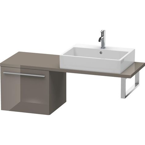 Meuble bas console X-LARGE 440x500x478mm flanelle gris brillant