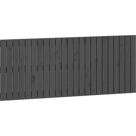 Testiera per dormire accessorio per camera da letto mobile da parete stile pallet 147 x 3 x 60 cm in legno massello grigio TDL0202652