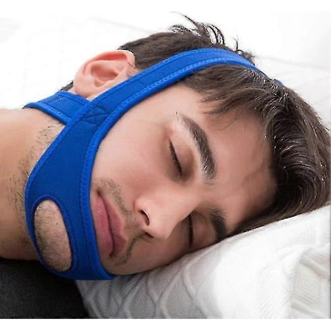 Anti-Schnarch-Kinnband-blue