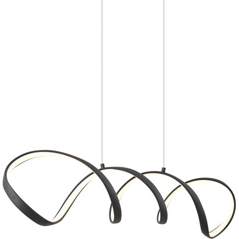 QAZQA Design-Hängelampe schwarz 100 cm inkl. LED 3-Stufen-Dimmbar
