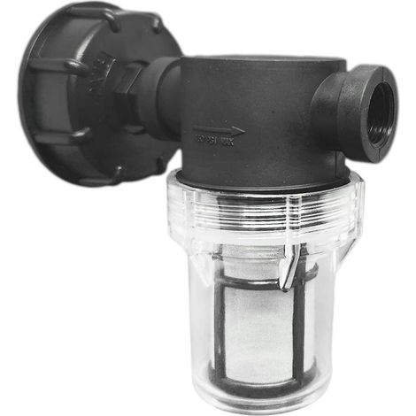 Robinet Raccord Cuve 1000 L, Articulation de Tuyau de Jardin pour Collecteurs d'eau de Pluie avec Fonction de Filtre,S60x6 Adaptateur De Réservoir d'eau IBC (1/2'' Fil intérieur) (1/5)