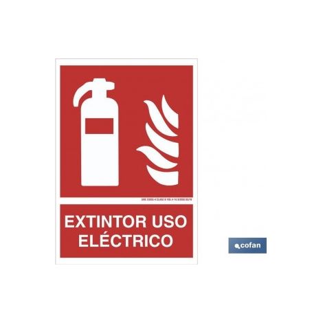 Cartello di soccorso luminescente 210x148 mm per estintore elettrico