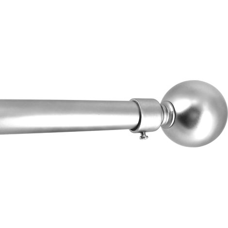 Utilia BASTONE PER TENDE GLOBO Estensibile cm. 71÷122 col. Argento