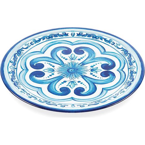 GUZZINI Piatto Piano Decoro Blues Melamina Table Decor