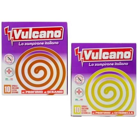 Vulcano Zampirone Profumo di Geranio - Confezione 10 Pezzi -