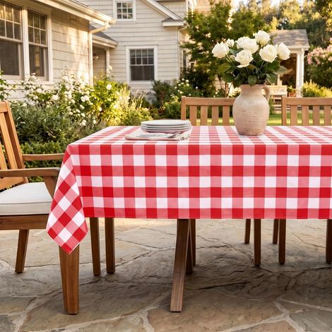 Nappe lavable à carreaux 130x220 cm pour intérieur & extérieur