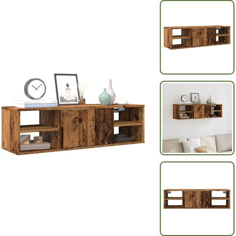 vidaXL Wandschrank Altholz-Optik 101x30x29 cm Holzwerkstoff (1/5)