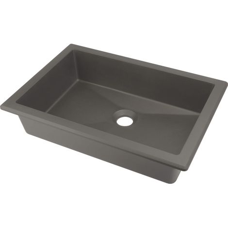 Lavabo in granito da incasso finitura antracite metallizzato 50x35 cm - Sofyro