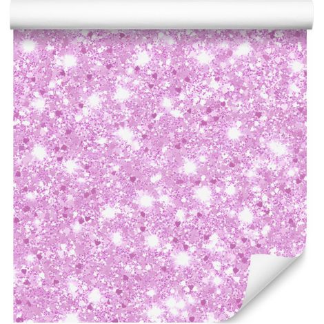 Papier peint à paillettes lavande et blanc pour salon et chambre 50x1000 cm (1/5)