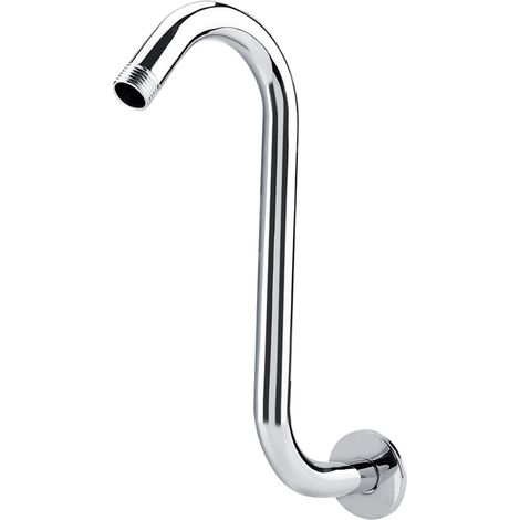 Accessoire salle de bain rallonge douche inox 201 montée haute 8 po forme S filetage G1/2 (1/5)