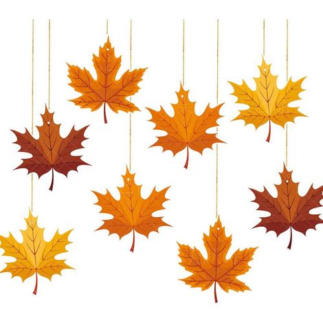 Herbstliche Ahornblatt-Dekorationen, perfekt als Christbaumschmuck, Gastgeschenke im Landhausstil – ideal für Thanksgiving und Herbstfeste.