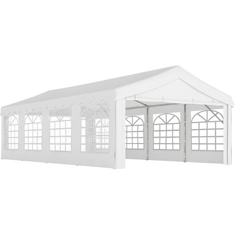 8m x 4m Garden Gazebo Marquee Party Tent Wedding Portable Garage Carport Event shelter Car Canopy Outdoor Heavy Duty Steel Frame Waterproof Rot Resistant