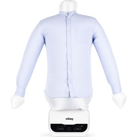 Wëasy IRO320 Maniquí Secado Automático Magic Pressing para Camisas, Plancha A Vapor, 1200W, hasta 130ºC, Planchado Perfecto, Blanco, plástico