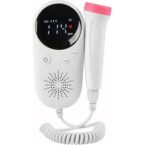 Ménage Doppler fœtal bébé moniteur cardiaque prénatal affichage LCD fœtus-compteur vocal femme enceinte produit de soin quotidien (1/5)