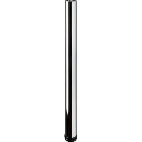 Hettich Möbelfuß 6,0 x 70 - 73 cm Stahl verchromt - 1 Stück Möbelfuß