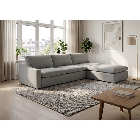 Mega Sofa Modular Lindo + Puff 286cm, Gris (1/4)