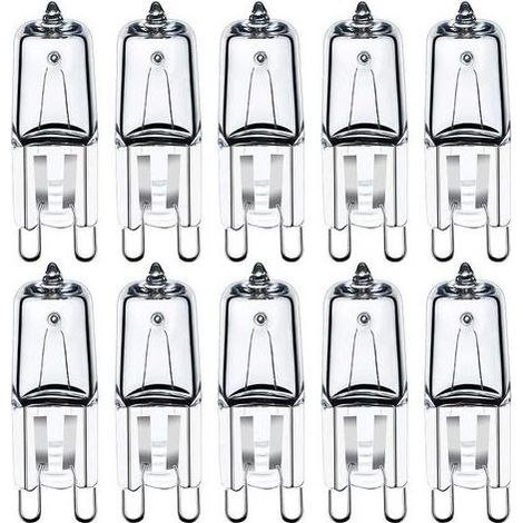 G9 45W Halogenlampen, klare Kapsellampen, 230V, warmweiß, dimmbar, 10er-Packung (1/5)