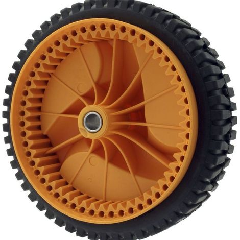 Roue de tondeuse à gazon 196 MM McCulloch 5324025-67, 5324029-36, diamètre 196 mm, trou d'arbre , convient aux tondeuses à gazon McCulloch. (1/5)