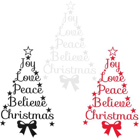 3pièces Autocollants Muraux Pour Sapin De Noël Autocollants De Bénédiction Art Mural Décoratif (1/5)