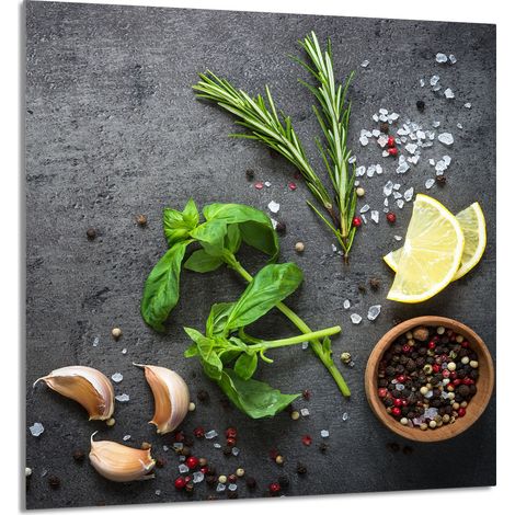 Panneau de verre pour cuisine 60x65 Ardoise (1/5)