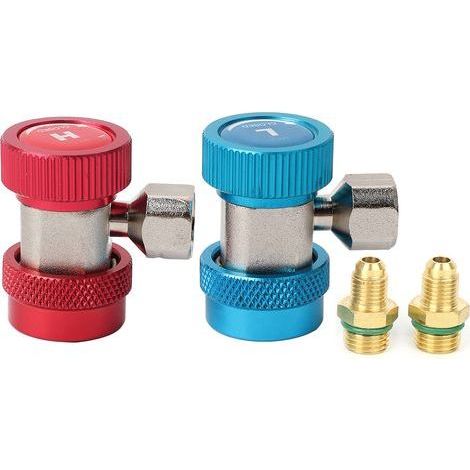 Raccord rapide climatisation haute et basse pression avec adaptateur de coupleur pour fluide frigorigène (1/5)