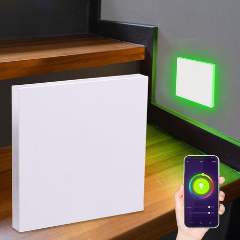 LED Treppenleuchte eckig weiß - Lichtfarbe: Smart Tuya RGB CCT 3W - Lichtaustritt: Linea (1/5)