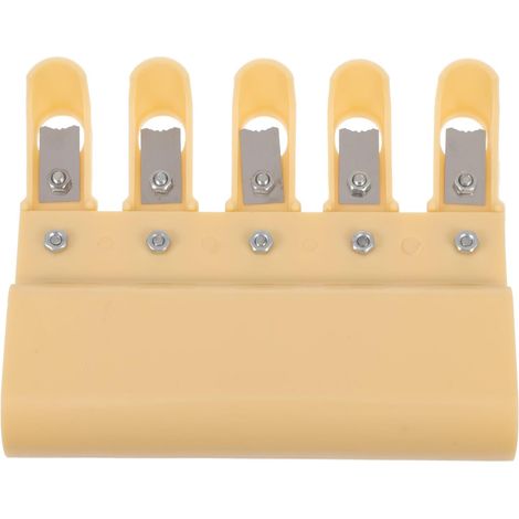 règle à dessin portable en plastique jaune (1/5)