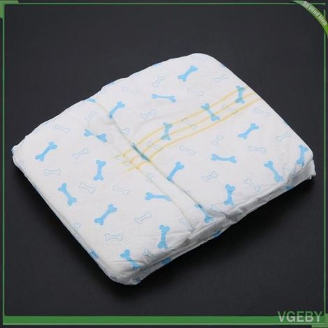 Pantalon physiologique chien mâle - FAFEICY - Ceinture ventrale - Non tissé & coton - Motif os bleu - Tailles XS-S-M-L
