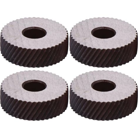 Molette de Moletage en Acier Haute Résistance 4pcs Double Direction Twill, Diamètres 1,5mm et 1,8mm pour Outil de Tournage