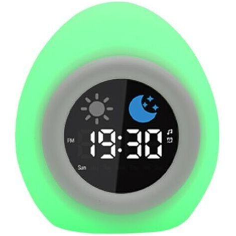 Réveil éducatif jour/nuit pour enfants, appareil d'apprentissage du sommeil avec minuterie jour/nuit et veilleuse