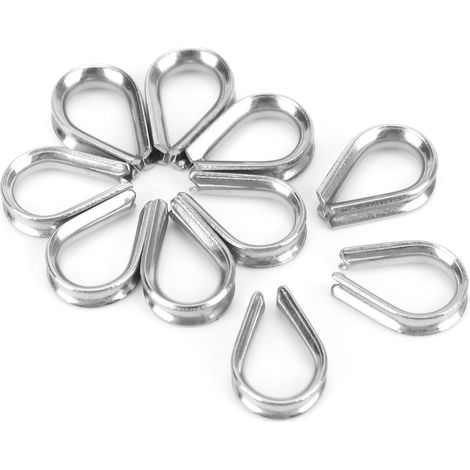 Manchon de serrage en acier inoxydable 2mm pour câble de bateau, Raccord étanche pour filin, Anneau de protection métallique (1/5)