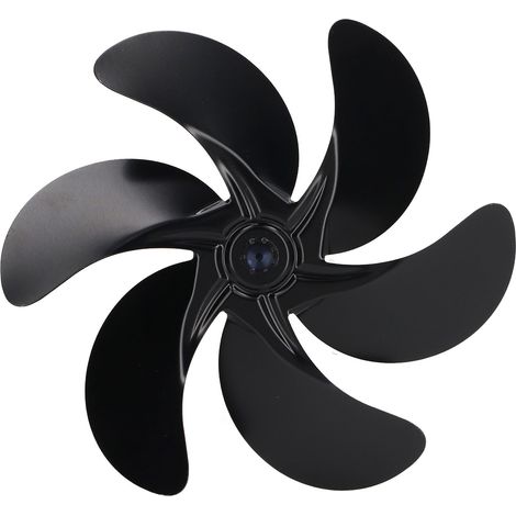 Pale de ventilateur de poêle en alliage d'aluminium résistant aux hautes températures, noire, 6 pales de rechange pour ventilateur de cheminée (1/5)
