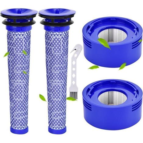 Rebirthcare Ersatzfilter für Dyson V7, V8 Animal Absolute Motorhead Staubsauger, 2 HEPA-Nachfilter und 2 Vorfilter, ersetzen die Teile 965661-01 und 967478-01 (1/5)