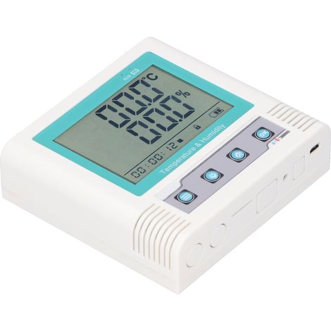 Enregistreur de température et d'humidité USB avec capteur de température et d'humidité intégré, précision standard, 208 W ensembles de données. (1/5)