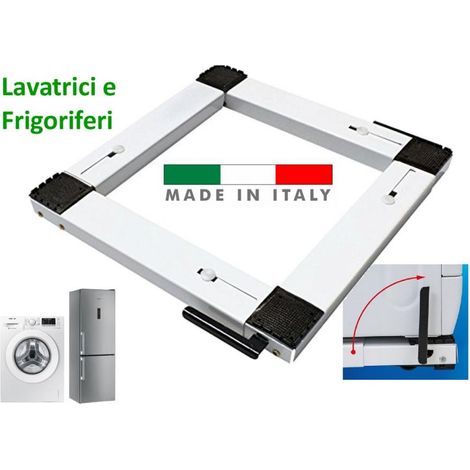 CARRELLO SPOSTARE LAVATRICE FRIGORIFERO DA 40 A 70CM MADE IN ITALY CON RUOTE LEV
