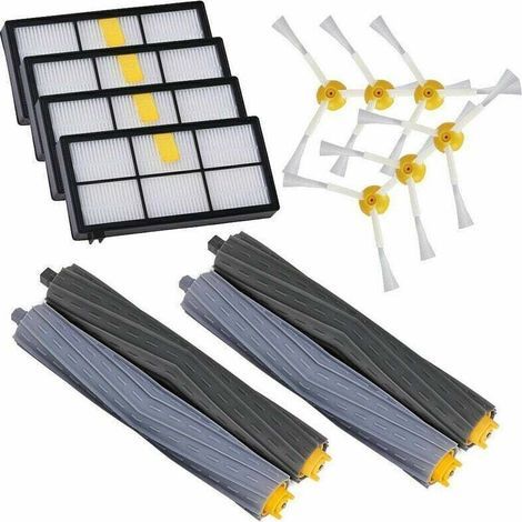Remplaçant Brosse Kit Pièces accessoires pour iRobot Roomba serie 800 850 860 865 866 870 871 876 880 885 886 890 891 896 900 960 966 980 ect.Kit de pièces de rechange pour roomba (kit Roomba 800 900) (1/4)