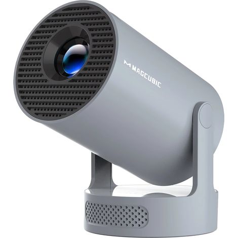 Projecteur, 8000 Lumens, Connectivité WiFi et Bluetooth, HY300 Pro Nouveau -Gris, Prise EU (1/2)