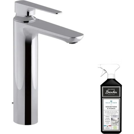 Mitigeur lavabo haut JACOB DELAFON Aleo+ avec bonde de vidage + nettoyant Briochin (1/3)