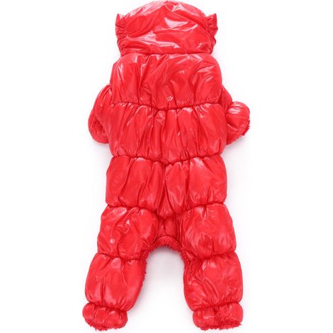 Red pet clothes for dogs, warm autumn and winter clothes for four-legged pets