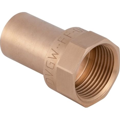 Geberit Mapress Kupfer Übergang mit Innengewinde und Einschubende,  DN 20 / 15,  dø 22 mm, 63561