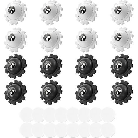 Lot de 16 roulettes à billes adhésives pour machine à café, mini roulettes à 360° avec colle, mini roulettes universelles pour poubelles, ustensiles de cuisine (1/5)