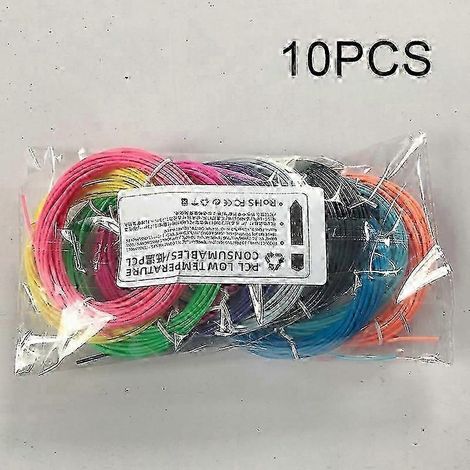 3D-Stift für Kinder, USB-wiederaufladbar, 3D-Drucker-Set mit 10 Zeichenformen, niedrige Temperatur, einfache Bedienung-50 Meters 10 Rol (1/3)