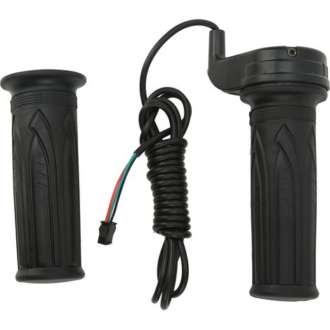 Poignée d'accélérateur universelle à rotation complète pour guidon de 22 mm et trottinettes électriques, noire (1/5)