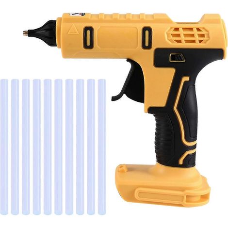 Pistolet à colle thermofusible 100 W, outil de réparation DIY, pistolet à colle chaude rechargeable, compatible avec les batteries DeWalt 18 V/20 V (1/5)