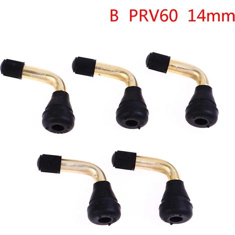 Lot de 5 valves tubeless pour pneus moto, angle de 90°, à insertion par pression, pour scooters PVR70/60/50, diamètre de jante 11,3-11,5 mm.