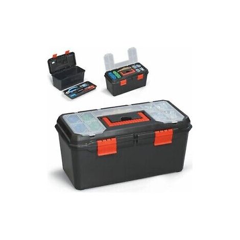 HEAVY DUTY 13 MAESTRO PLASTIC TOOL BOX CHEST BAG STORAGE BAG CASE & TRAY NEW
