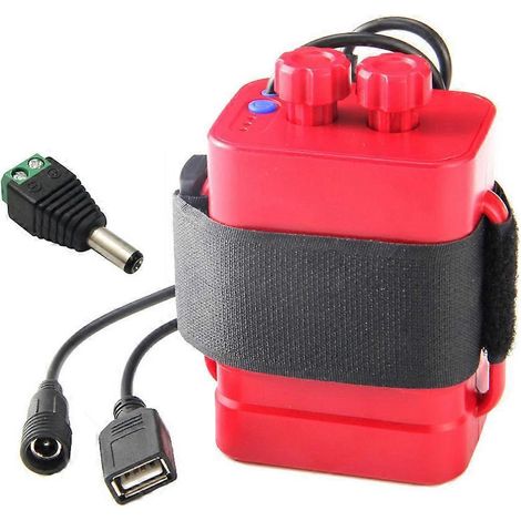 Batterie étanche 12V avec USB pour boîtier, compatible 6 piles 18650 (1/4)