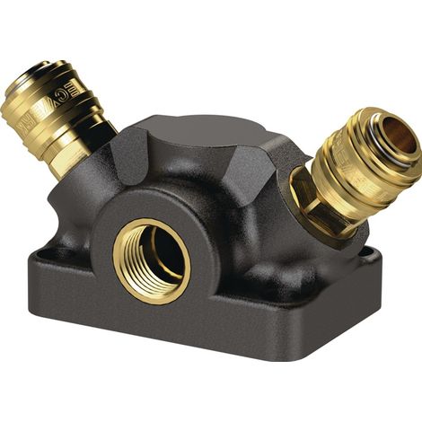 TECWERK Endverteilerdose Gew.G 1/2 Zoll/19,17mm IG,2 Kupplungen DN 7,2 TECWERK