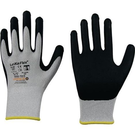 Guanti LEIPOLD  LeikaFlex Touch  1464 grigio  / nero  Taglia 7  - 1464-1 (1/2)