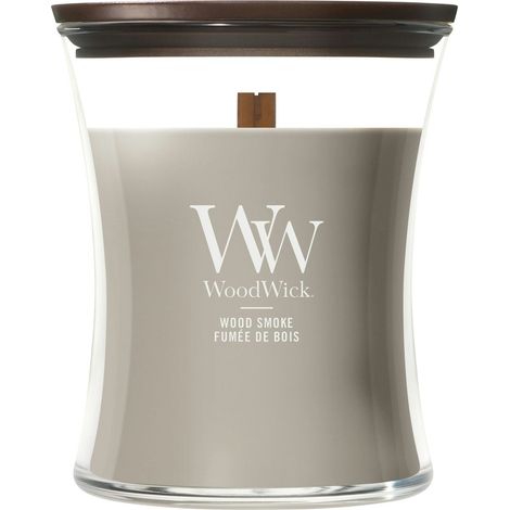 Candela a clessidra media Wood Smoke 275g Marrone WoodWick